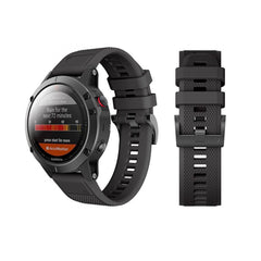 SILIKONSKA ZA GARMIN 26MM FENIX 3 / 5X / 3HR / 5X PLUS / 6X / 6X PRO / 7X DOOP DISCOVERER CRNA