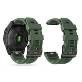 SILIKONSKA ZA GARMIN 26MM FENIX 3 / 5X / 3HR / 5X PLUS / 6X / 6X PRO / 7X DOOP EXPLORER ARMY GREEN