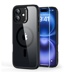 KRYT ESR CLASSIC HYBRID HALOLOCK MAGSAFE & TEMPERED GLASS IPHONE 16 CLEAR/BLACK