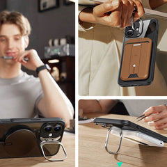 KRYT ESR CLASSIC HYBRID KICKSTAND HALOLOCK MAGSAFE & TEMPERED GLASS IPHONE 16 CLEAR/BLACK