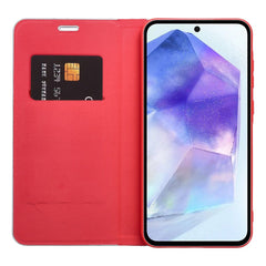 KNIŽNI ZA SAMSUNG GALAXY A55 5G HEYCASE LUNA WALLET ČISTA CRVENA