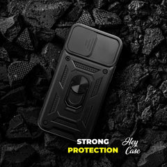 OVITEK ZA SAMSUNG GALAXY A25 5G HEYCASE CAMSHIELD ČRNÝ