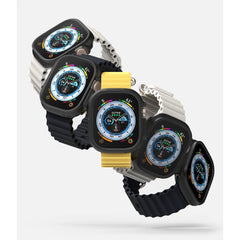 2X OCHRANNÉ PUZDRO NA APPLE WATCH ULTRA 49 MM RINGKE SLIM 2-PACK CLEAR & MATTE BLACK