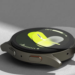 OCHRANNÉ PUZDRO S TVRDENÝM SKLOM NA SAMSUNG GALAXY WATCH 7 ( 44 MM ) RINGKE SLIM & TEMPERED GLASS TITANIUM BLACK