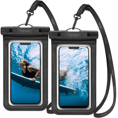 VODOTESNÉ PUZDRO SPIGEN A601 UNIVERSAL WATERPROOF CASE 2-PACK BLACK