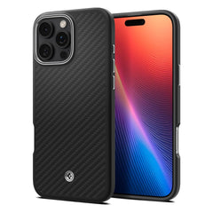 SPIGEN ENZO ARAMID MAG MAGSAFE IPHONE 16 PRO CRNA/SREBRNA