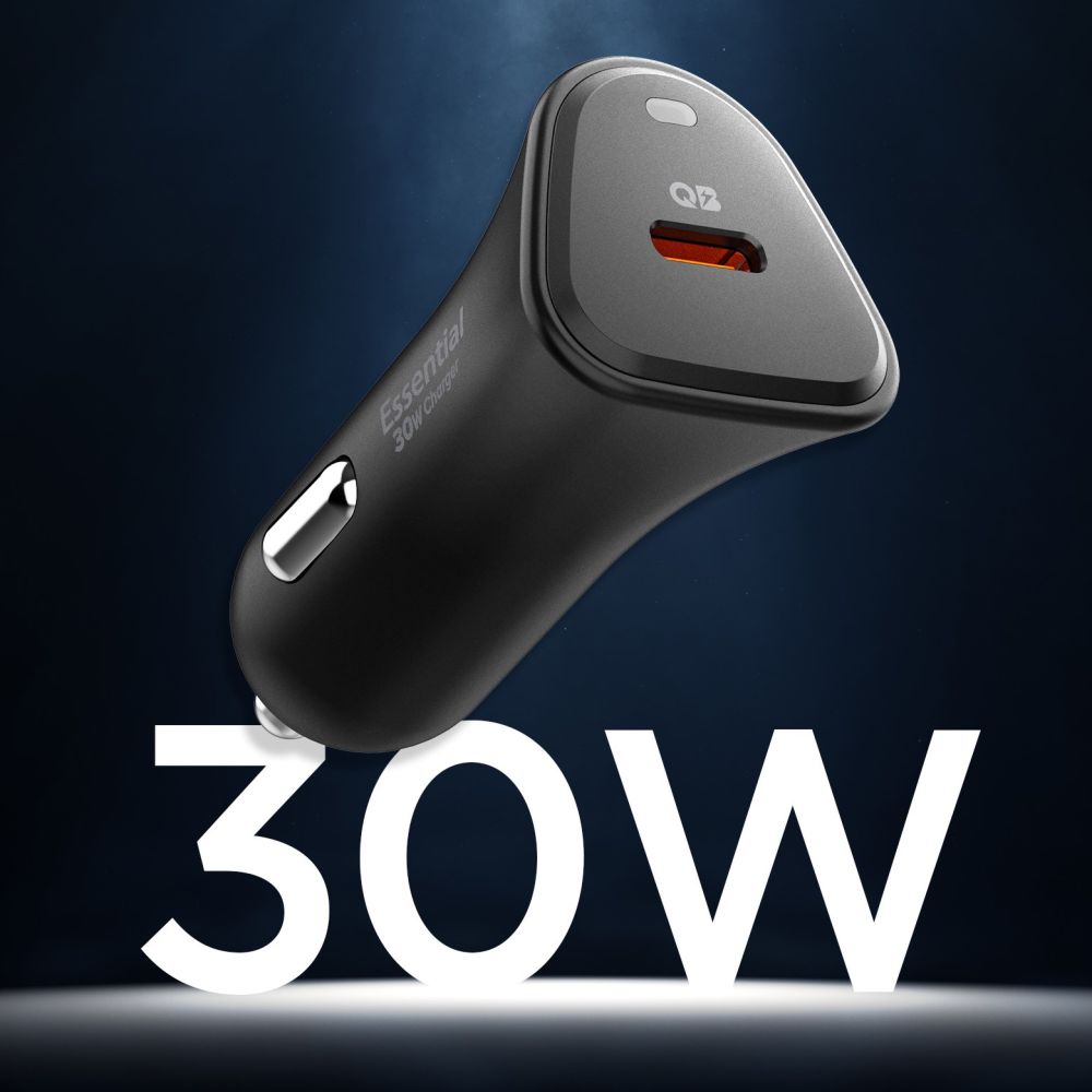 SPIGEN ESSENTIAL EV301 1-PORT CAR CHARGER 30W BLACK SPIGEN ESSENTIAL EV301 1-PORT CAR CHARGER 30W BLACK