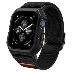 REMIENOK S OCHRANNÝM PUZDROM NA APPLE WATCH 4 / 5 / 6 / 7 / 8 / 9 / SE 44 / 45 MM SPIGEN LITE FIT ”PRO” MATTE BLACK