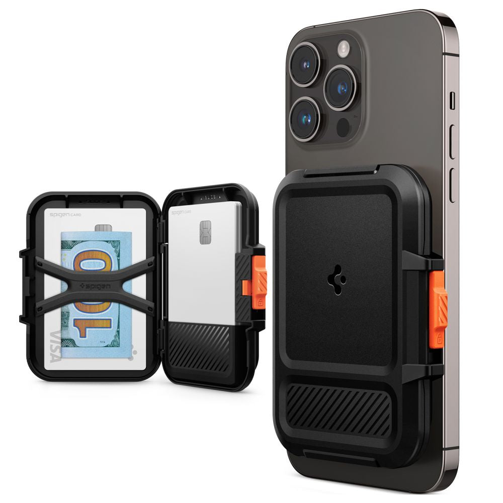 SPIGEN LOCK FIT MAGSAFE UNIVERSAL MAGNETIC CARD HOLDER BLACK SPIGEN LOCK FIT MAGSAFE UNIVERSAL MAGNETIC CARD HOLDER BLACK