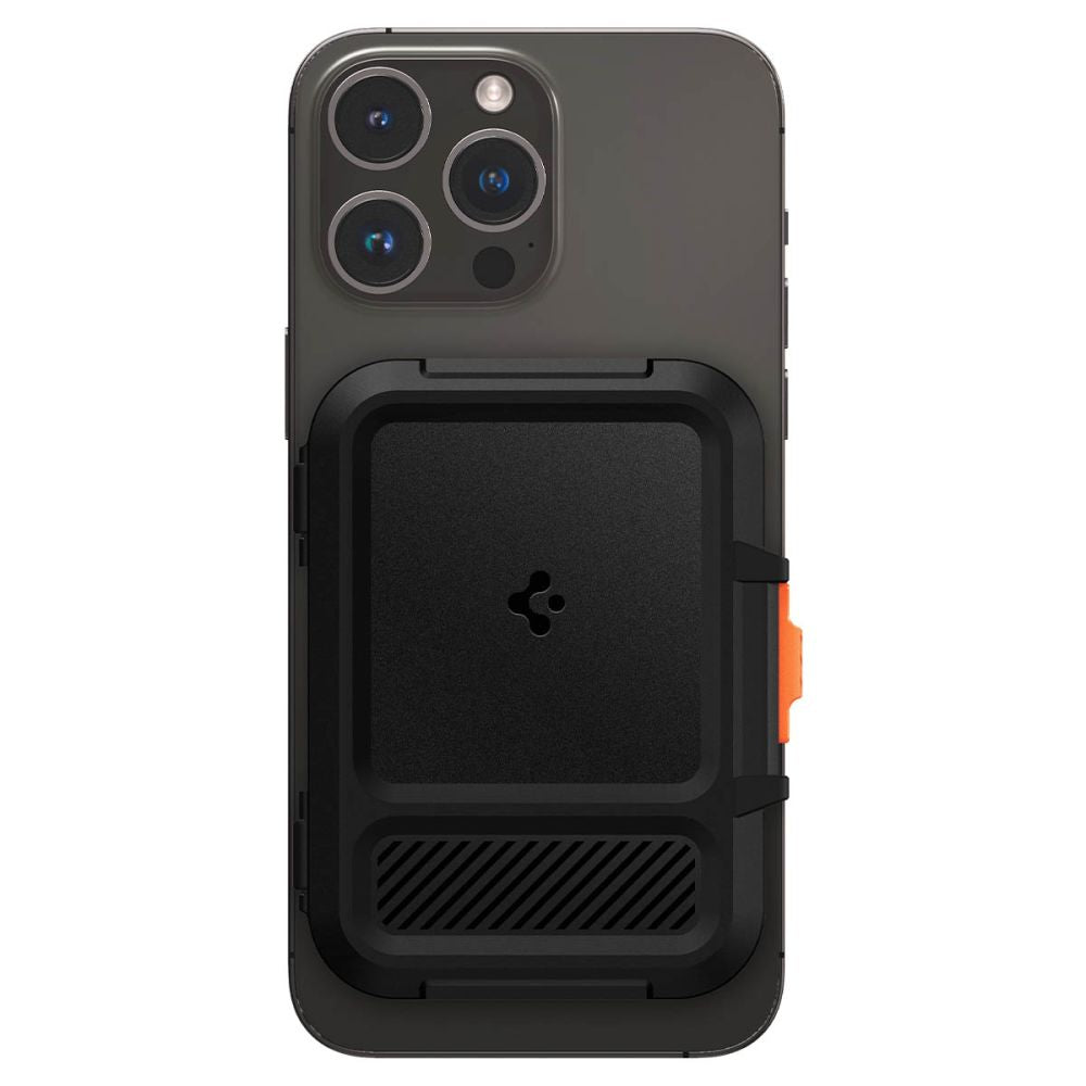 SPIGEN LOCK FIT MAGSAFE UNIVERSAL MAGNETIC CARD HOLDER BLACK SPIGEN LOCK FIT MAGSAFE UNIVERSAL MAGNETIC CARD HOLDER BLACK