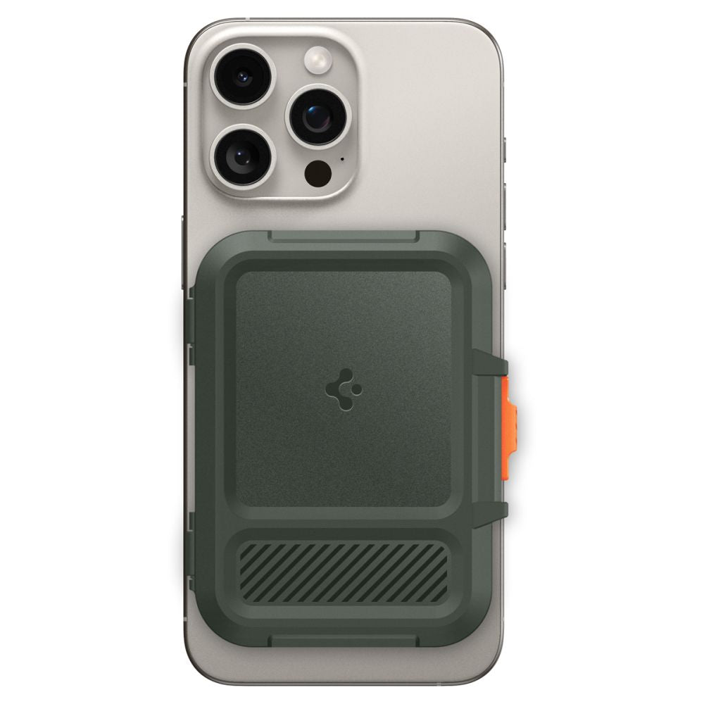 SPIGEN LOCK FIT MAGSAFE UNIVERSAL MAGNETIC CARD HOLDER MILITARY GREEN SPIGEN LOCK FIT MAGSAFE UNIVERSAL MAGNETIC CARD HOLDER MILITARY GREEN