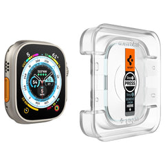 2X TVRDENÉ SKLO NA APPLE WATCH ULTRA 49 MM SPIGEN GLAS.TR ”EZ FIT” 2-PACK CLEAR