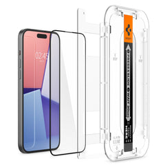 TVRĐE STAKLO SPIGEN GLAS.TR "EZ FIT" FC IPHONE 15 CRNA