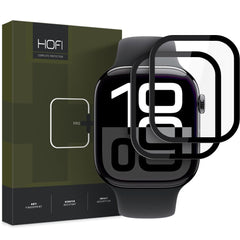 TVRĐENO STAKLO HOFI HYBRID PRO+ 2-PACK APPLE WATCH 10 (46 MM) CRNA