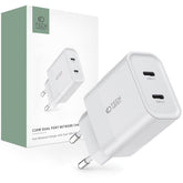 SIEŤOVÁ NABÍJAČKA NA MOBIL A TABLET TECH-PROTECT C20W 2-PORT NETWORK CHARGER PD20W WHITE