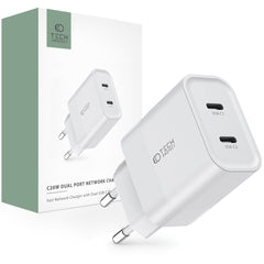SIEŤOVÁ NABÍJAČKA NA MOBIL A TABLET TECH-PROTECT C20W 2-PORT NETWORK CHARGER PD20W WHITE