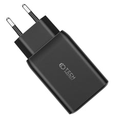 SIEŤOVÁ NABÍJAČKA NA MOBIL A TABLET TECH-PROTECT C65W 3-PORT NETWORK CHARGER PD65W/QC3.0 BLACK
