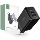 SIEŤOVÁ NABÍJAČKA NA MOBIL A TABLET TECH-PROTECT C65W 3-PORT NETWORK CHARGER PD65W/QC3.0 BLACK