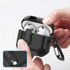 PUZDRO TECH-PROTECT CARBONOX APPLE AIRPODS 4 BLACK