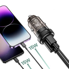 NABÍJAČKA DO AUTA TECH-PROTECT CC30W 2-PORT CAR CHARGER PD30W/QC3.0 BLACK