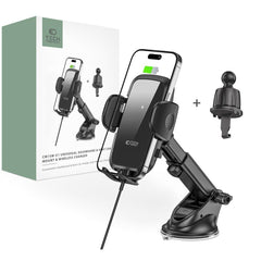 DRŽIAK TELEFÓNU DO AUTA S BEZDRÔTOVÝM NABÍJANÍM TECH-PROTECT CM15W-V1 DASHBOARD & VENT CAR MOUNT WIRELESS CHARGER 15W BLACK
