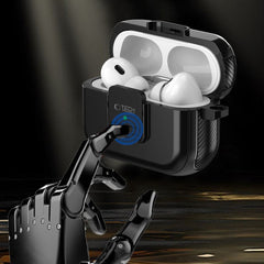 PUZDRO TECH-PROTECT DEFENDER HOOK MAGSAFE APPLE AIRPODS PRO 1 / 2 BLACK
