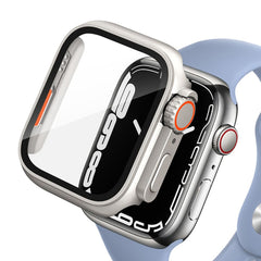 360° OCHRANNÉ PUZDRO NA APPLE WATCH 44 MM DOOP DEFENSE 360GUARD TITANIUM/ORANGE