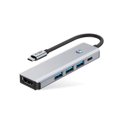 TECH-PROTECT HB01 HUB ADAPTER 5U1 TYPE-C + USB3.0 + HDMI 4K 60HZ + PD100W SVEMIRSKA SIVA