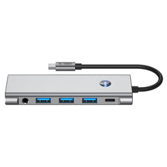 TECH-PROTECT HB04 HUB ADAPTER 9IN1 TYPE-C + USB2.0 + USB3.0 + HDMI 4K 60HZ + SD/TF + PD100W + AV3.5 SVEMIRSKA SIVA