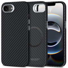 TECH-PROTECT ION CARBON MAGSAFE IPHONE 16E CRNA/SREBRNA