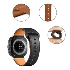 TECH-PROTECT LEATHERFIT SAMSUNG GALAXY WATCH ULTRA (47MM) CRNA