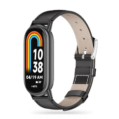 KOŽENÝ REMIENOK NA XIAOMI MI BAND 8 / 9 / NFC HEYBAND LEATHERFIT BLACK
