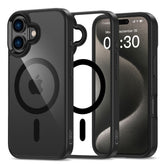 KRYT NA IPHONE 16 TECH-PROTECT MAGMAT MAGSAFE BLACK/CLEAR