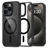 KRYT NA IPHONE 16 PRO TECH-PROTECT MAGMAT MAGSAFE BLACK/CLEAR