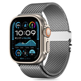 REMIENOK TECH-PROTECT MILANO APPLE WATCH 6 / 7 / 8 / 9 / 10 / SE / ULTRA 1 / 2 (44 / 45 / 46 / 49 MM) SILVER
