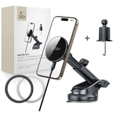 TECH-PROTECT MM15W-V10 MAGNETSKA MAGSAFE DRŽAČ ZA TABLICU I VENTILACIJU S BEŽIČNIM PUNJAČEM 15W CRNA