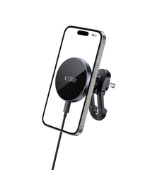DRŽIAK TELEFÓNU DO AUTA S BEZDRÔTOVÝM NABÍJANÍM TECH-PROTECT MM15W-V5 MAGNETIC MAGSAFE STABLE VENT CAR MOUNT WIRELESS CHARGER 15W BLACK/BLACK