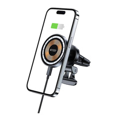 DRŽIAK TELEFÓNU DO AUTA S BEZDRÔTOVÝM NABÍJANÍM TECH-PROTECT MM15W-V5 MAGNETIC MAGSAFE VENT CAR MOUNT WIRELESS CHARGER 15W BLACK