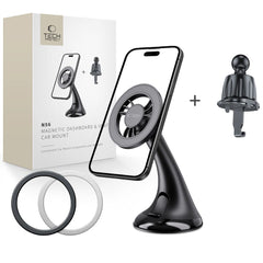 DRŽIAK TELEFÓNU DO AUTA TECH-PROTECT N56 MAGNETIC MAGSAFE DASHBOARD UNRG & VENT CAR MOUNT BLACK