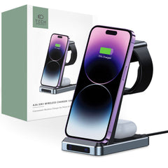 BEZDRÔTOVÁ NABÍJAČKA 3IN1 QI15W-A26 WIRELESS CHARGER BLACK