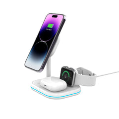 BEZDRÔTOVÁ NABÍJAČKA 3IN1 QI15W-A27 MAGNETIC MAGSAFE WIRELESS CHARGER WHITE