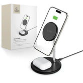 NABOJNA STANICA TECH-PROTECT QI15W-A39 2IN1 MAGNETSKI MAGSAFE BEŽIČNI PUNJAČ CRNI