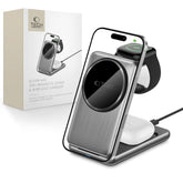 NABÍJACIA STANICA TECH-PROTECT QI15W-A42 3IN1 MAGNETIC MAGSAFE WIRELESS CHARGER SPACE GREY