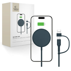 BEZVODNA TECH-PROTECT QI15W-A44 MAGNETIC MAGSAFE BEŽIČNI PUNJAČ TAMNO PLAVA