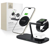 NABOJNA POSTAJA TECH-PROTECT QI15W-A45 3IN1 MAGNETSKI MAGSAFE BEŽIČNI PUNJAČ CRNI