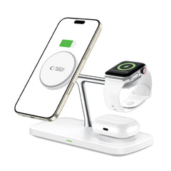 NABÍJACIA STANICA TECH-PROTECT QI15W-A45 3IN1 MAGNETIC MAGSAFE WIRELESS CHARGER WHITE