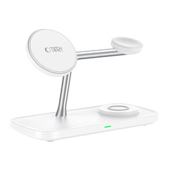 NABÍJACIA STANICA TECH-PROTECT QI15W-A45 3IN1 MAGNETIC MAGSAFE WIRELESS CHARGER WHITE
