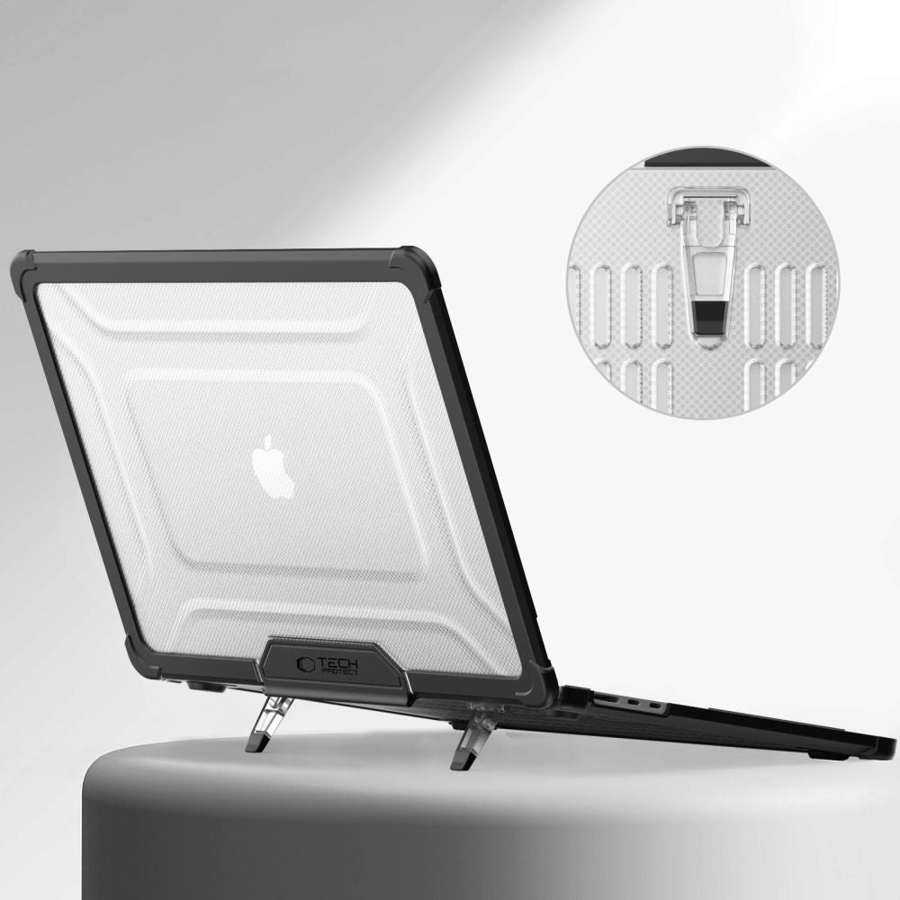 TECH-PROTECT SMARTSHELL PRO MACBOOK AIR 15 M2 / M3 / M4 / 2023-2025 BLACK/CLEAR TECH-PROTECT SMARTSHELL PRO MACBOOK AIR 15 M2 / M3 / M4 / 2023-2025 BLACK/CLEAR