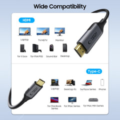 TECH-PROTECT ULTRABOOST KABEL TIP-C DO HDMI 2.0 4K 60HZ 180CM CRNA