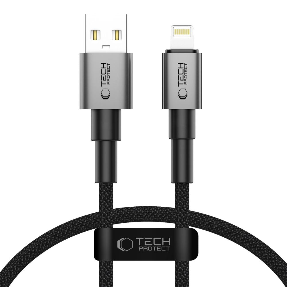 TECH-PROTECT ULTRABOOST DNA LIGHTNING KABEL 12W/2.4A 25CM GRAFITNO SIVA